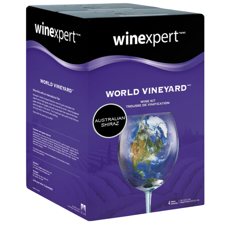 Winexpert World Vineyard Australian Shiraz 30 Bottle Wine Kit The Homebrew